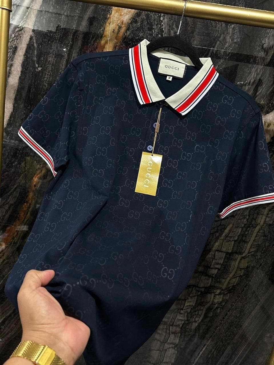 Gucci – Polo Navy GG Classic (Caballero)
