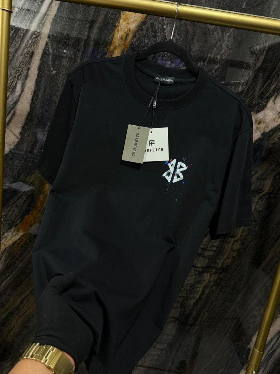 Balenciaga – BB Paint Logo Tee (Caballero)